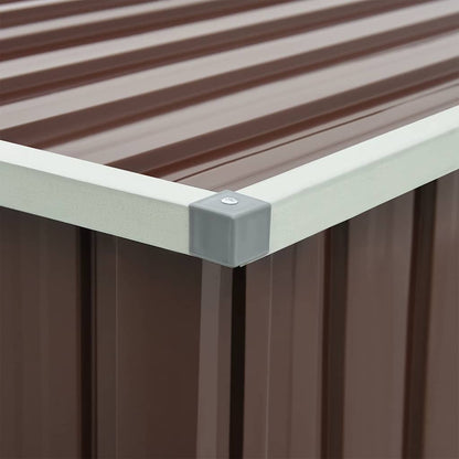 Caixa de arrumação para jardim 171x99x93 cm castanho
