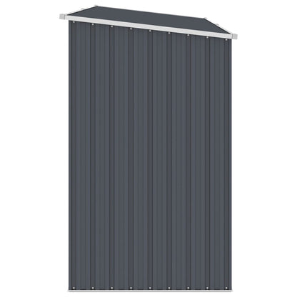 Abrigo de lenha jardim 245x98x159cm aço galvanizado antracite