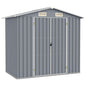 Abrigo de jardim 205x129x183 cm aço galvanizado cinzento