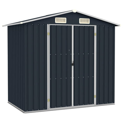 Abrigo de jardim 205x129x183 cm aço galvanizado antracite