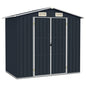 Abrigo de jardim 205x129x183 cm aço galvanizado antracite