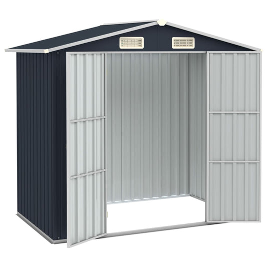 Abrigo de jardim 205x129x183 cm aço galvanizado antracite