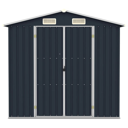Abrigo de jardim 205x129x183 cm aço galvanizado antracite