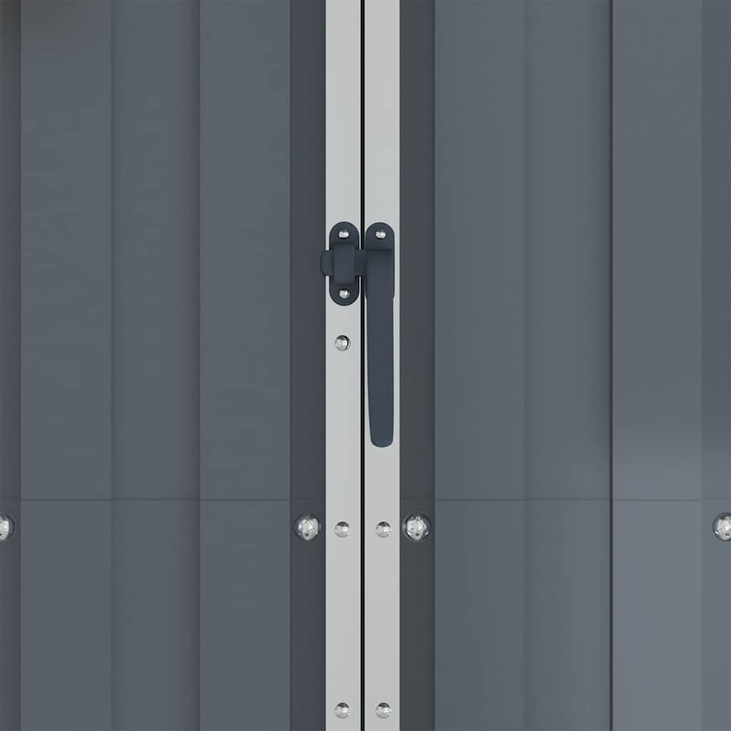 Abrigo de jardim 116x45x175 cm aço galvanizado cinzento