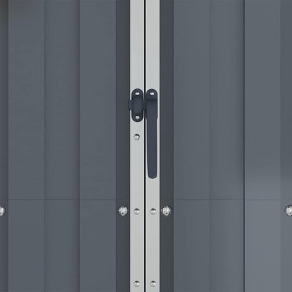 Abrigo de jardim 116x45x175 cm aço galvanizado cinzento