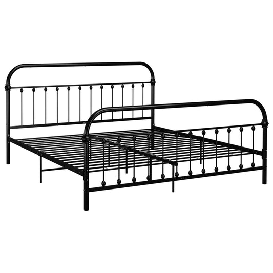 Estrutura de cama em metal 180x200 cm preto