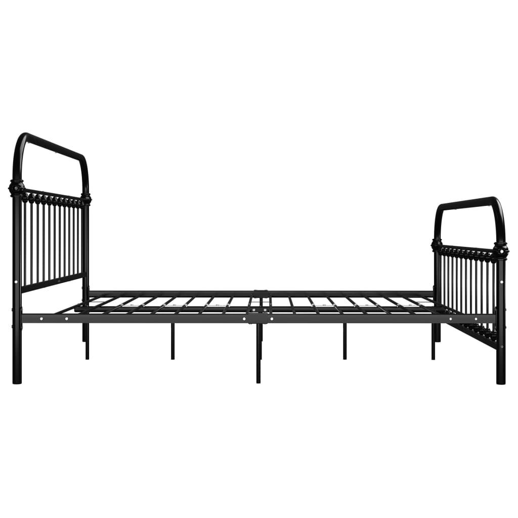Estrutura de cama em metal 180x200 cm preto