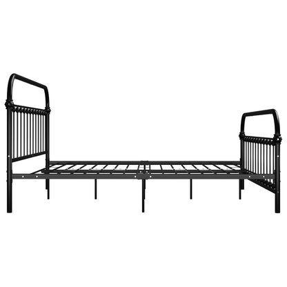 Estrutura de cama em metal 180x200 cm preto