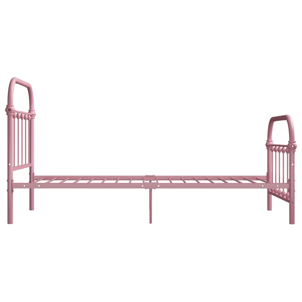 Estrutura de cama 90x200 cm metal rosa