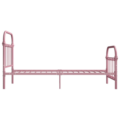 Estrutura de cama 90x200 cm metal rosa