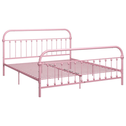 Estrutura de cama 180x200 cm metal rosa
