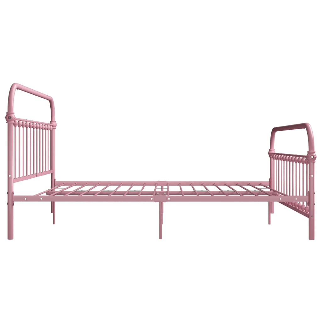 Estrutura de cama 180x200 cm metal rosa