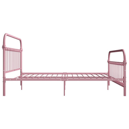 Estrutura de cama 180x200 cm metal rosa