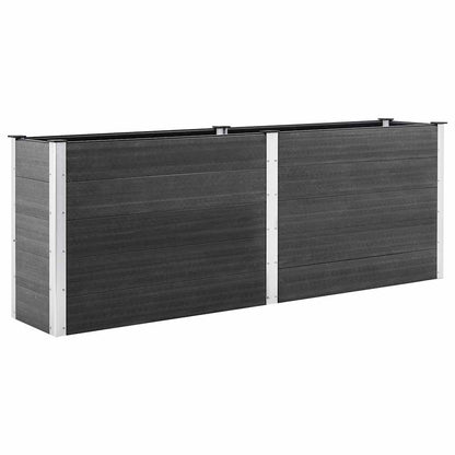 Canteiro elevado de jardim 250x50x91 cm WPC cinzento