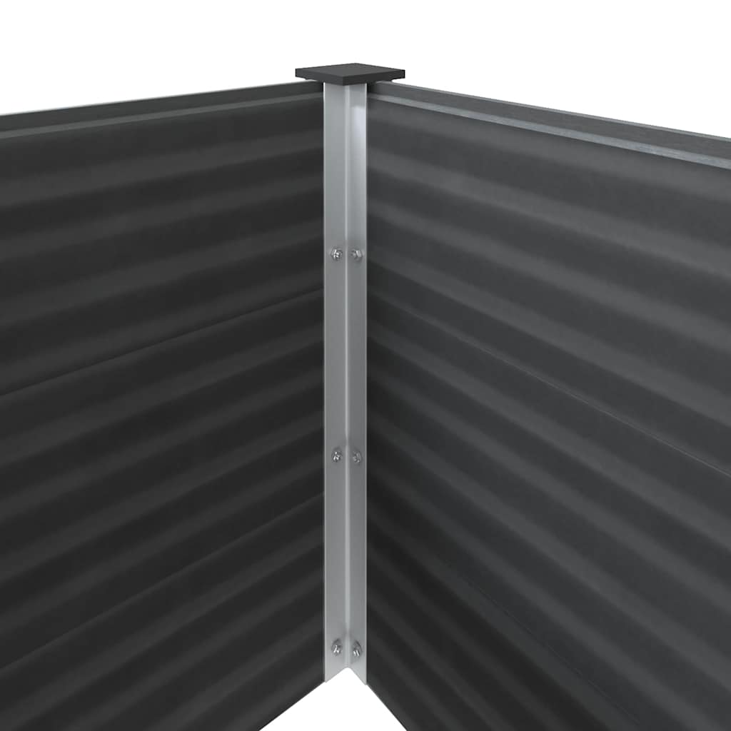 Canteiro elevado de jardim 250x50x91 cm WPC cinzento