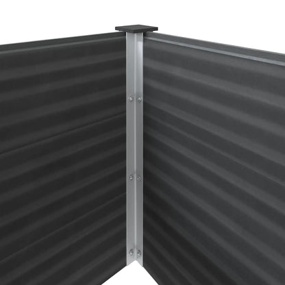 Canteiro elevado de jardim 250x50x91 cm WPC cinzento