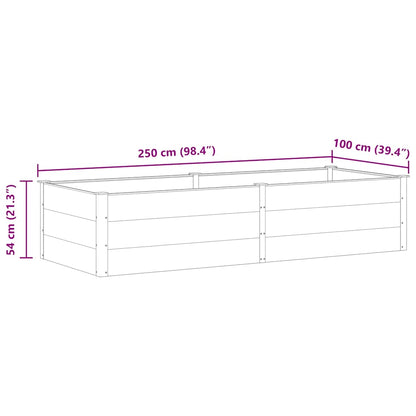 Canteiro elevado de jardim 250x100x54 cm WPC cinzento