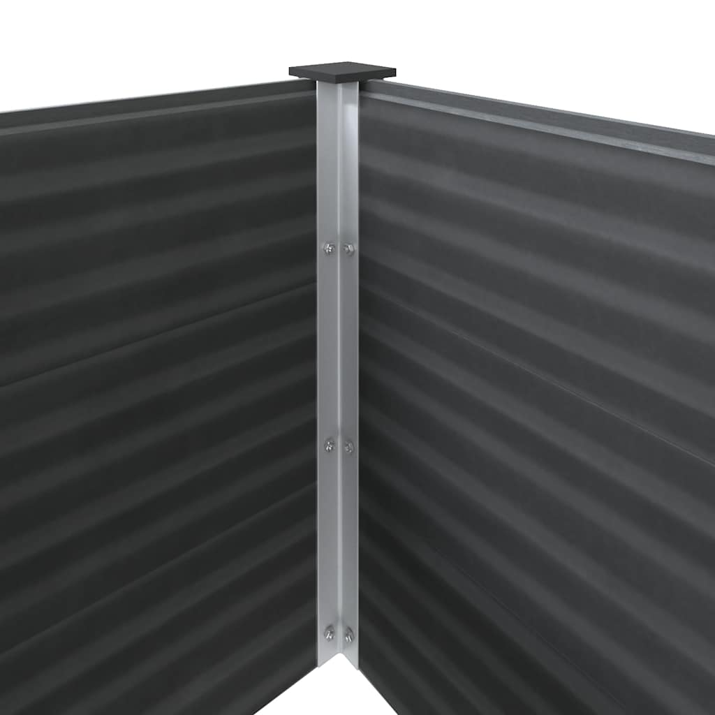 Canteiro elevado de jardim 250x100x91 cm WPC cinzento