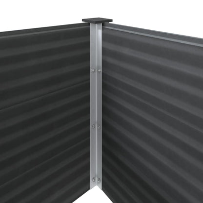 Canteiro elevado de jardim 250x100x91 cm WPC cinzento