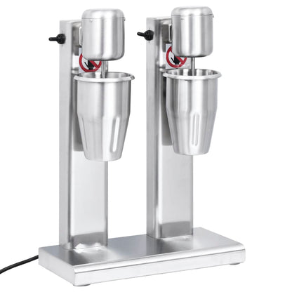 Misturador para batidos com copos duplos aço inoxidável 2 L