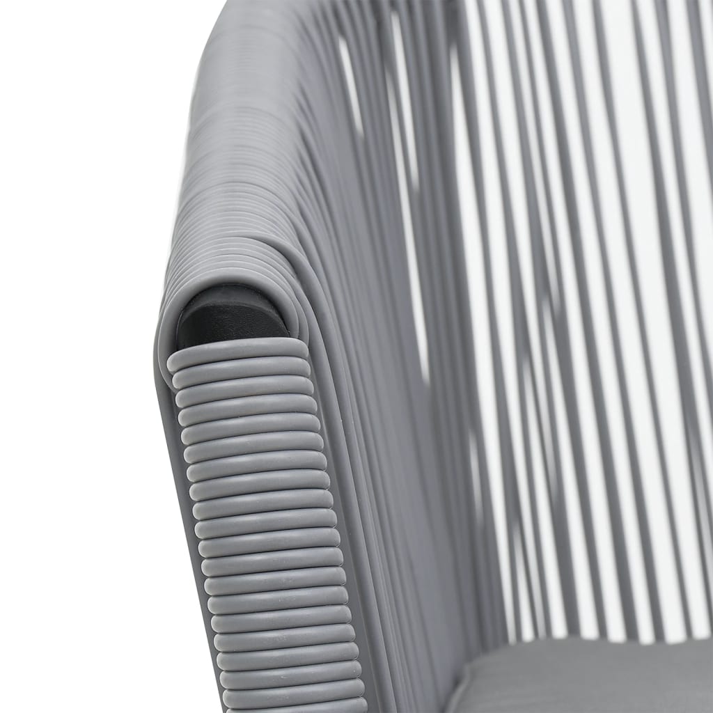 Cadeiras de jardim 2 pcs vime PE antracite