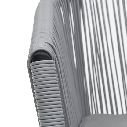 Cadeiras de jardim 2 pcs vime PE antracite