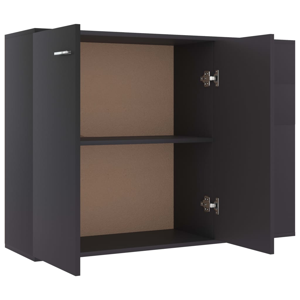 Aparador 105x30x75 cm contraplacado cinzento