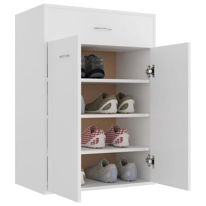 Armário para sapatos 60x35x84 cm derivados de madeira branco