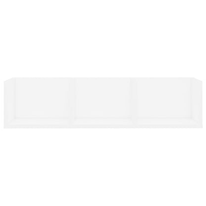 Prateleira de parede para CD derivados de madeira branco