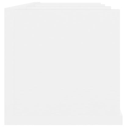 Prateleira de parede para CD derivados de madeira branco