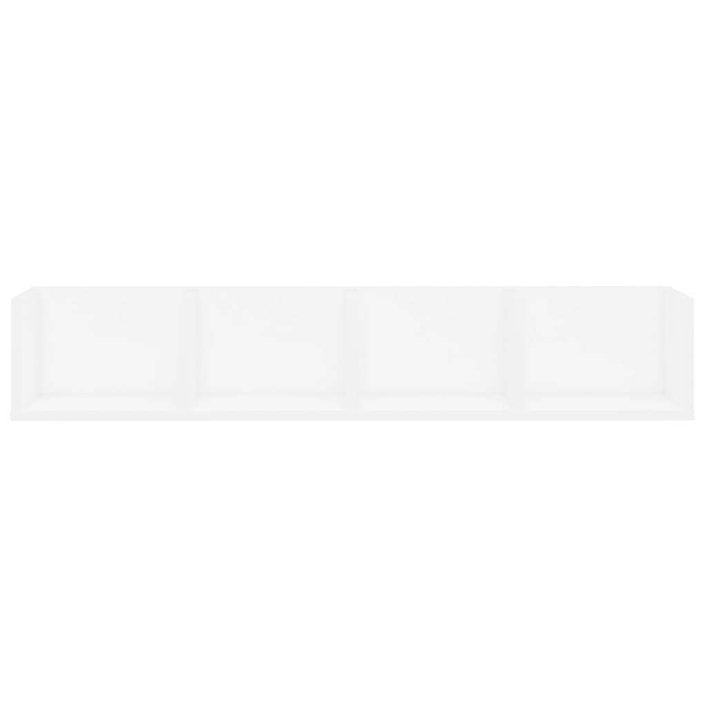 Prateleira de parede para CD 100x18x18 cm deriv. madeira branco