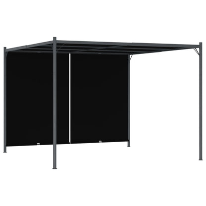 Pérgola de jardim com teto retrátil 3x3 m antracite
