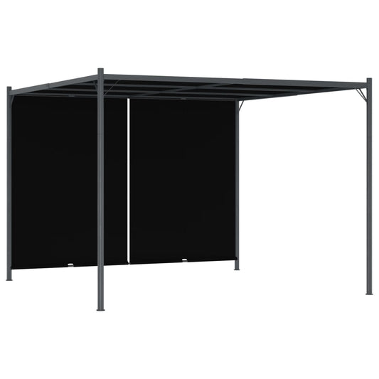 Pérgola de jardim com teto retrátil 3x3 m antracite