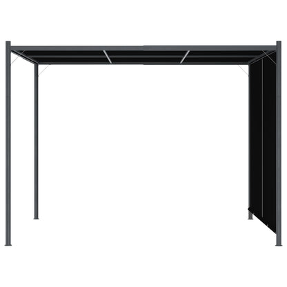 Pérgola de jardim com teto retrátil 3x3 m antracite