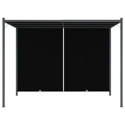 Pérgola de jardim com teto retrátil 3x3 m antracite