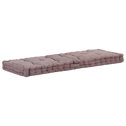 Almofadão móveis paletes algodão 120x40x7 cm cinza-acastanhado
