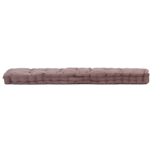 Almofadão móveis paletes algodão 120x40x7 cm cinza-acastanhado