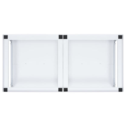 Suporte duplo máq. lavar/secar c/ prateleiras extraíveis branco