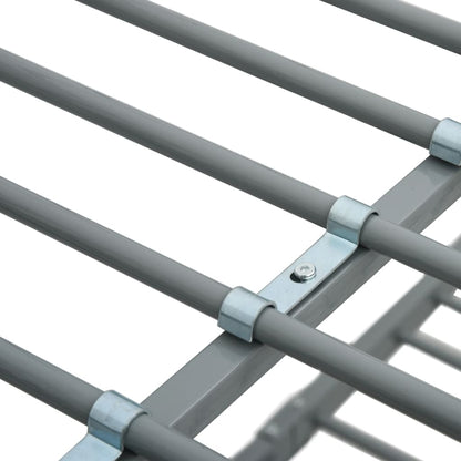 Estrutura de beliche 140x200/90x200 cm metal cinzento