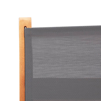 Cadeiras jardim dobráveis 2pcs eucalipto maciço/textilene cinza