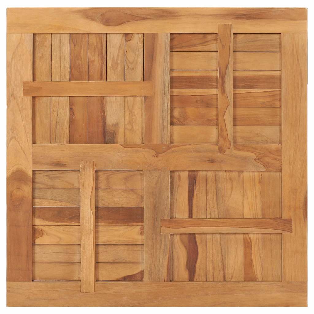 Tampo de mesa quadrado 80x80x2,5 cm madeira de teca maciça