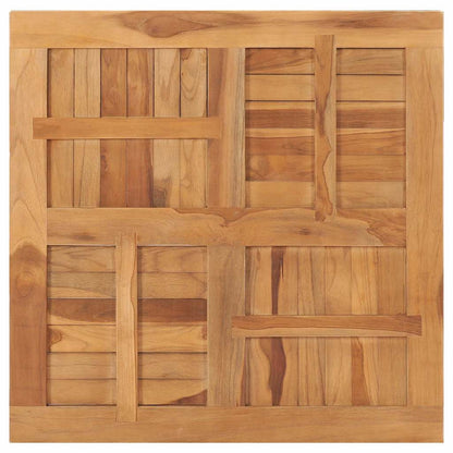 Tampo de mesa quadrado 80x80x2,5 cm madeira de teca maciça