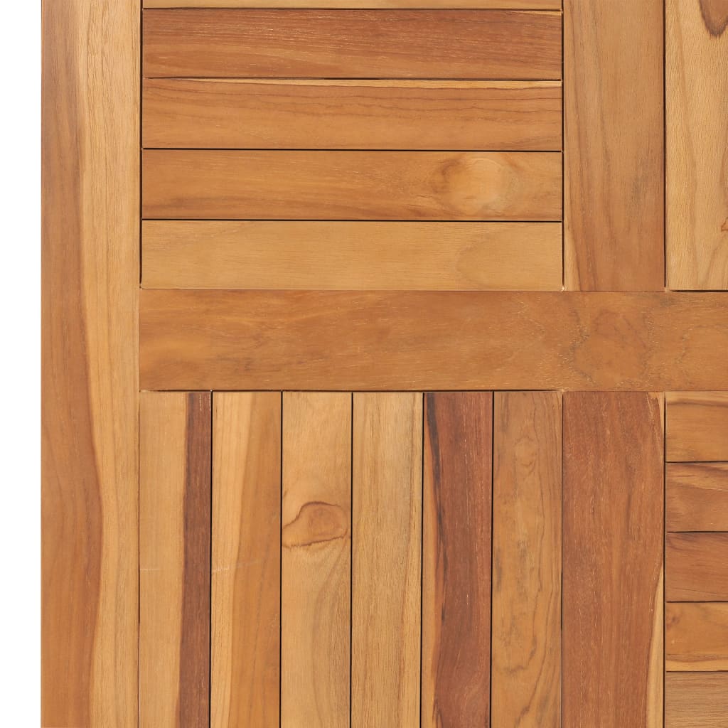 Tampo de mesa quadrado 80x80x2,5 cm madeira de teca maciça