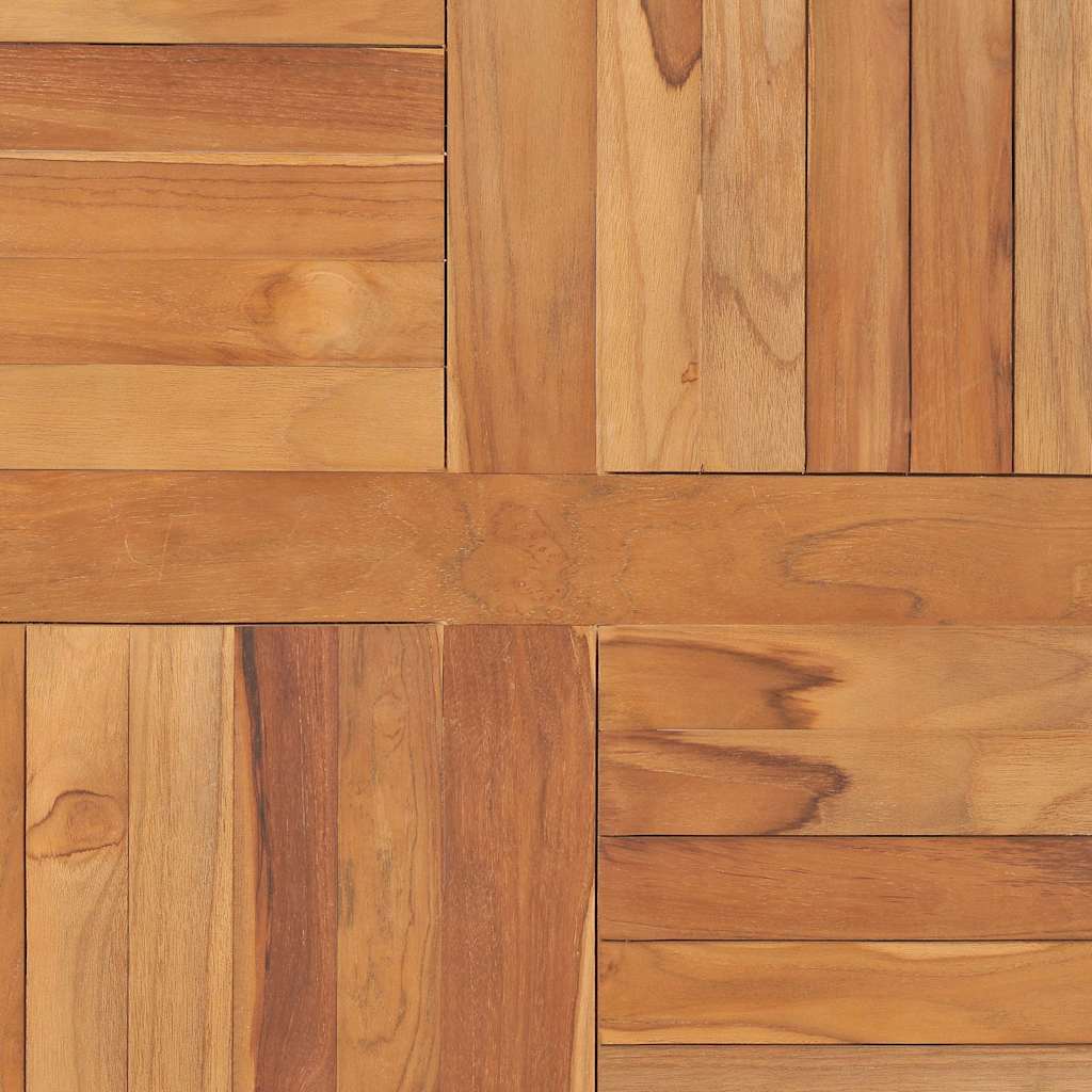 Tampo de mesa quadrado 80x80x2,5 cm madeira de teca maciça