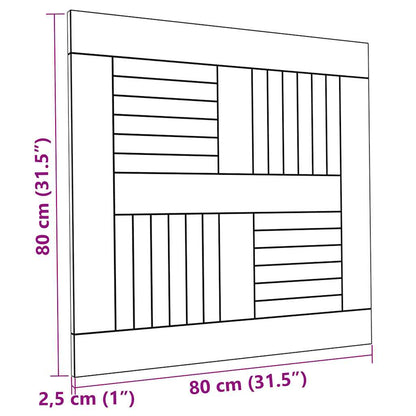 Tampo de mesa quadrado 80x80x2,5 cm madeira de teca maciça