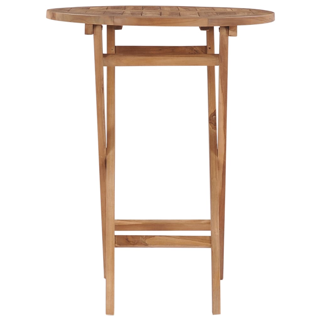 Mesa de jardim dobrável 60 cm madeira teca maciça