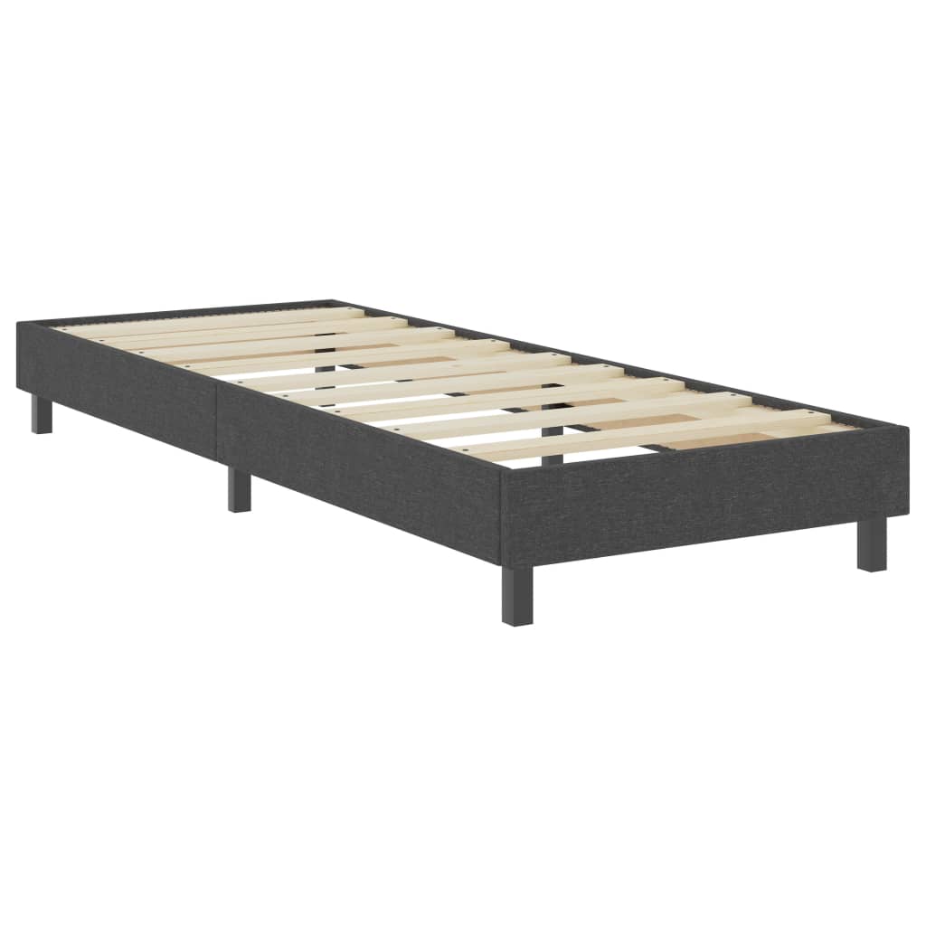 Cama boxspring 90x200 cm tecido cinzento