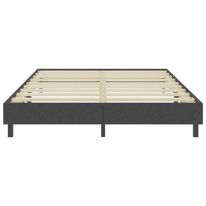 Cama boxspring 140x200 cm tecido cinzento