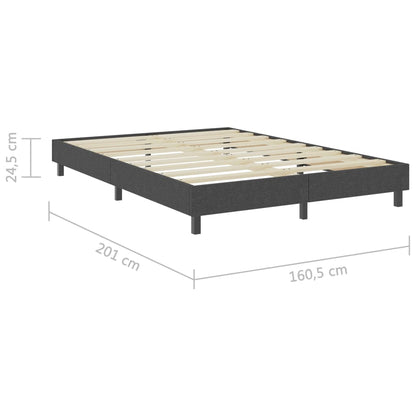 Cama boxspring 160x200 cm tecido cinzento