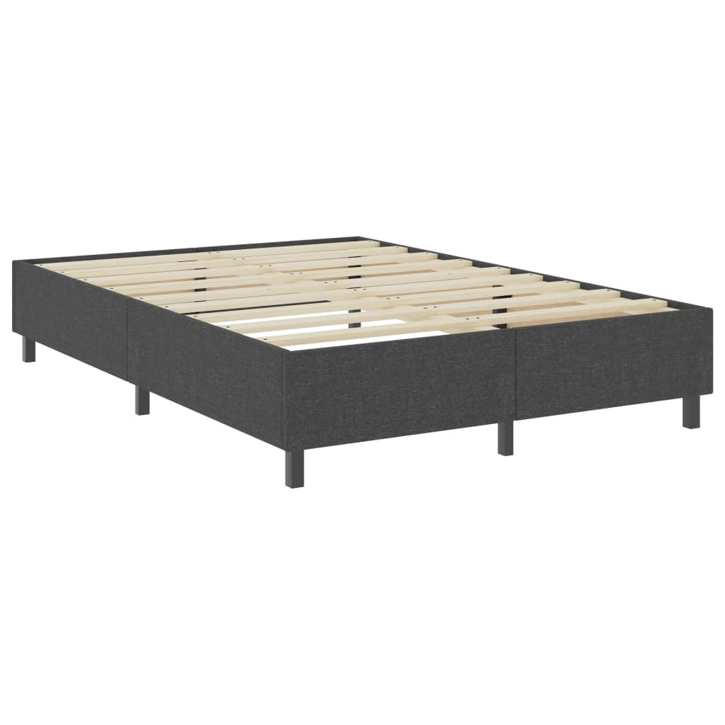 Cama boxspring 140x200 cm tecido cinzento